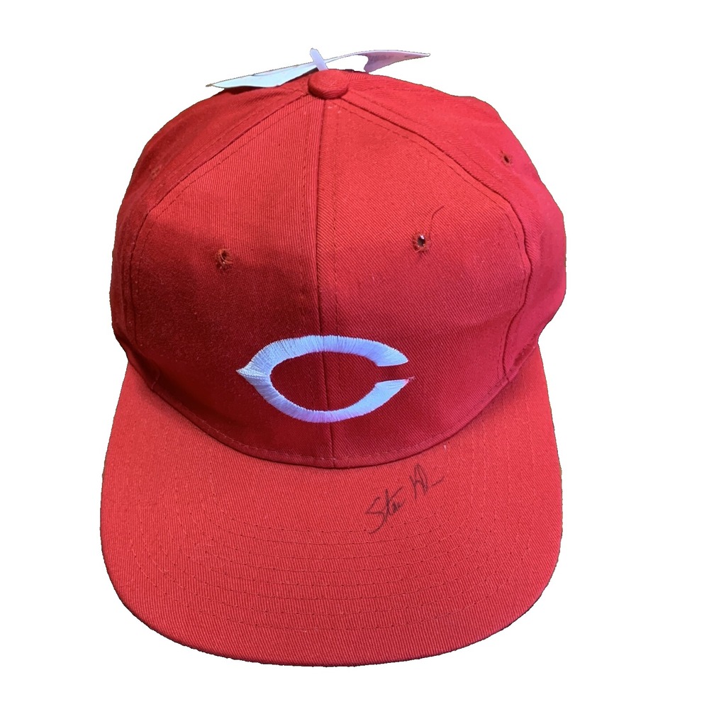 Vintage 90s Cincinnati Reds Cap Genuine Merchandise Signature On Brim One Size